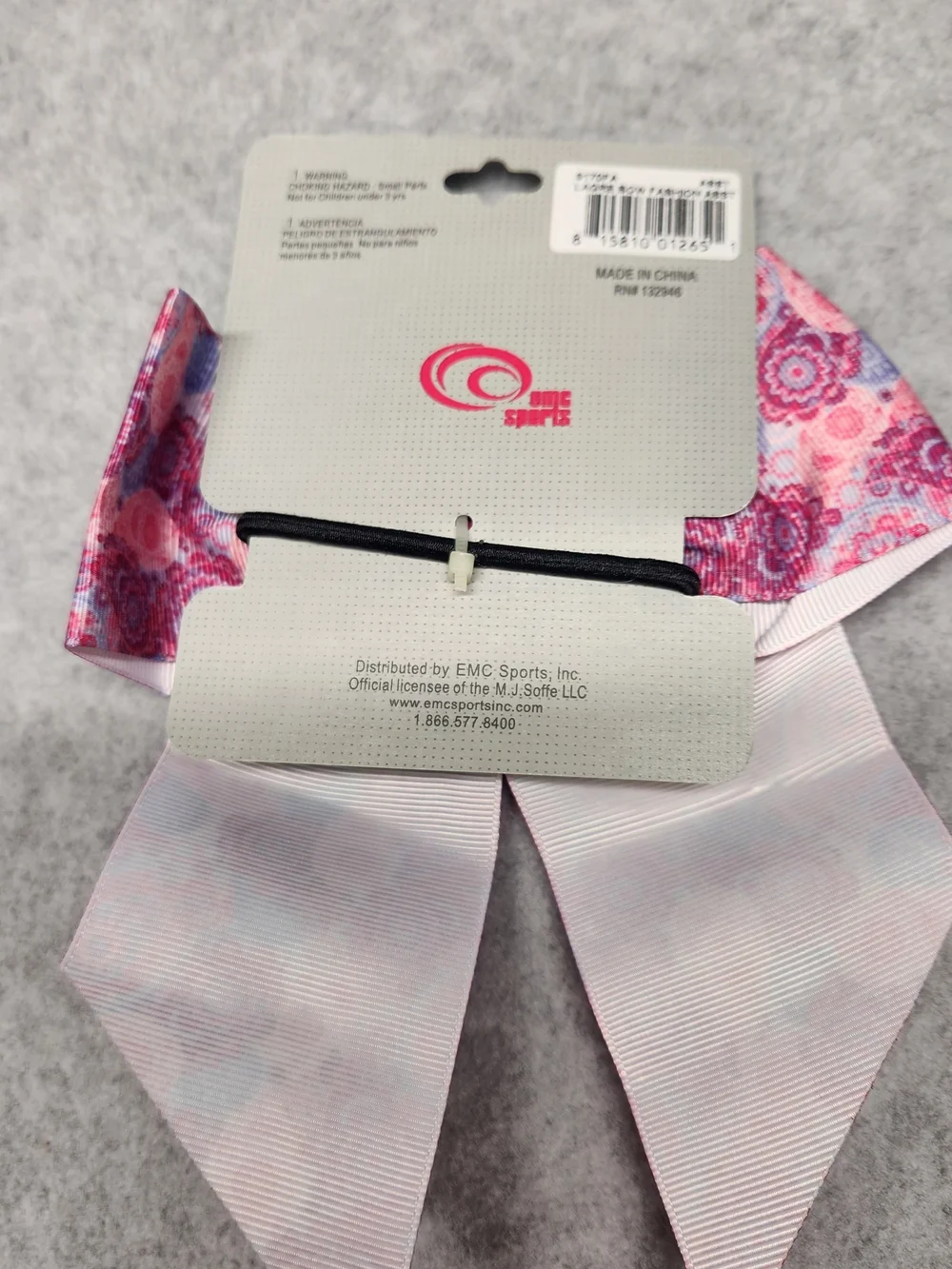 3 Pack-Soffe Pink and Purple Floral Pattern Girls Hair Bow